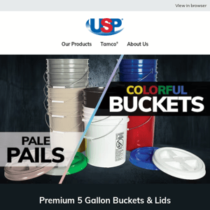 Premium 5 Gallon Buckets & Lids