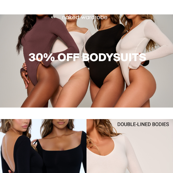 LAST CHANCE: 30% OFF BODYSUITS - Naked Wardrobe