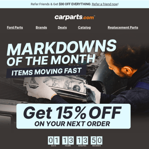 Auto Parts Warehouse, Your 15% OFF Coupon’s About to Expire>>>