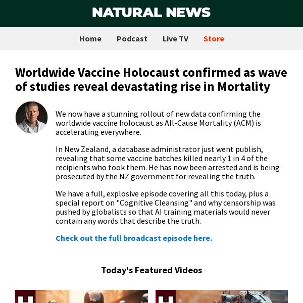 Worldwide Vaccine Holocaust confirmed as wave of studies reveal devastating rise in Mortality