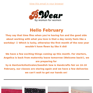 February kits, news and guess who's back? 😀