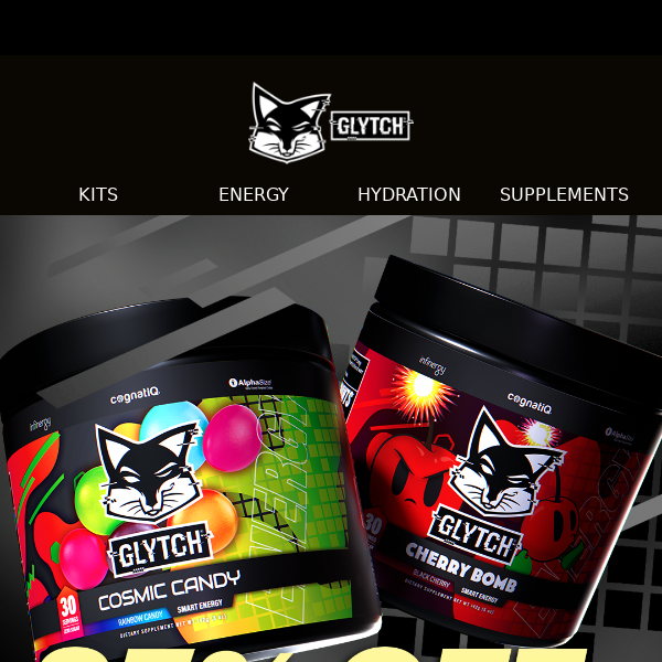 Shop Now & Save 25% At GLYTCH Energy