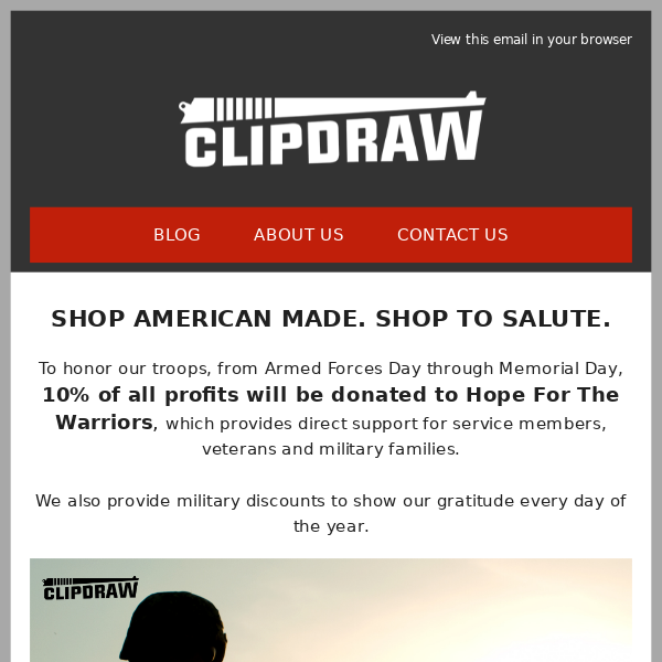 Shop To Salute Our Troops
