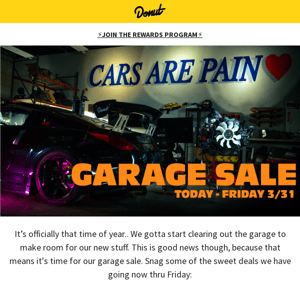 GARAGE SALE + limited edition posters