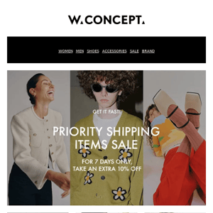 GET IT FAST: Priority Shipping Items Extra 10% Off & more