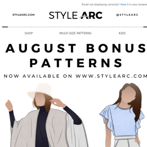 📣 August Bonus Patterns Out NOW - Percy Poncho or Posie Knit Top