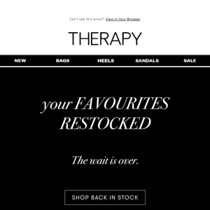 Your Therapy Favourites Restocked