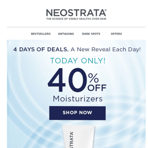 Today's Deal: 40% Off Moisturizers