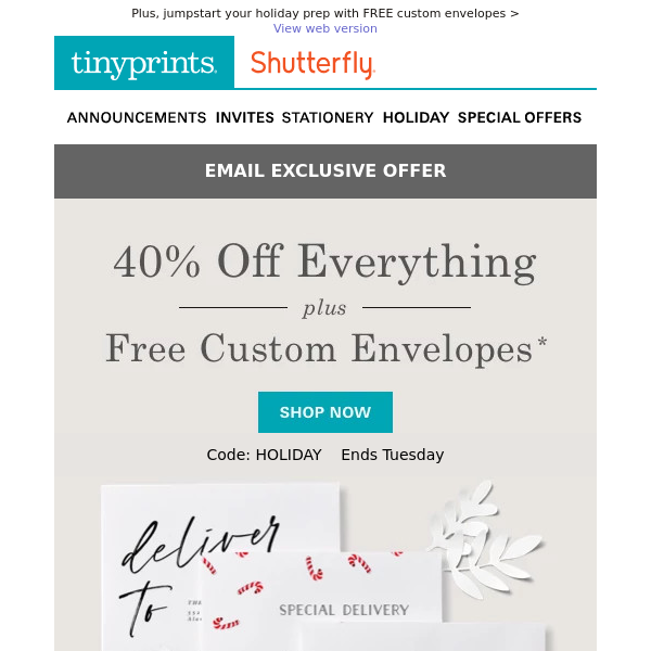 Email exclusive: You’re getting 40% off EVERYTHING to create custom cards & more
