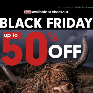 BLACK FRIDAY: Up to 50% off the best country clothing & footwear