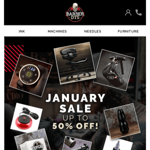 Save up to 50% in our Jan Sale 🎉