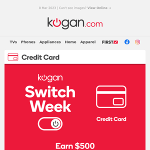 💳 Earn $500 Kogan.com Credit & Pay No Interest for 14 Months!†