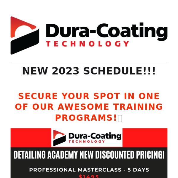 📚 NEW DETAILING CLASSES FOR 2023 📚
