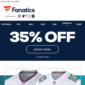 35% Off NFL Sunday | TODAY ONLY!
