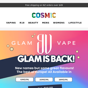 Glam Vape is Back in stock!!! 🔥