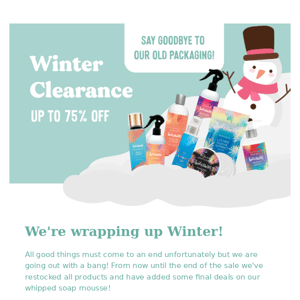 Winter Clearance Last Chance ⏰