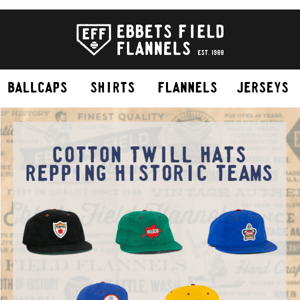 Cotton Twill Hats From the Past!
