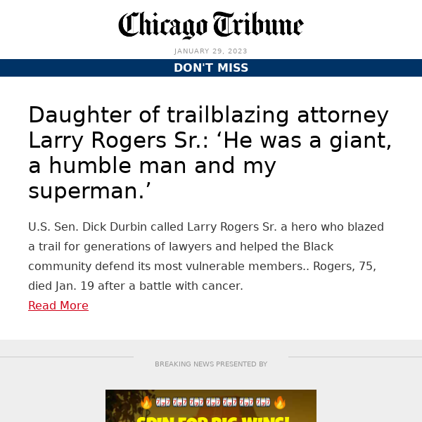 Daughter of trailblazing attorney Larry Rogers Sr.:  ‘He was a giant, a humble man and my superman.’