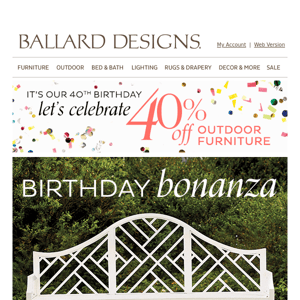 Surprise! 40% off for our 40th birthday 🎂