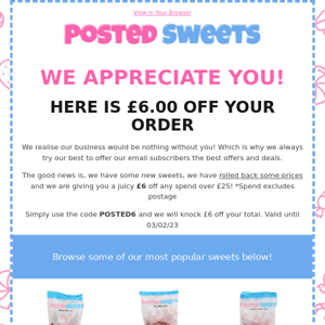 Your £6 Voucher Code Is Inside This Email 🍫