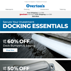 Save up to 60% on Docking Essentials