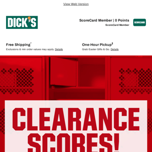 Clearance has arrived at DICK'S Sporting Goods... Get ready to save