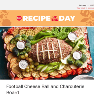 Football Cheese Ball & Charcuterie Board