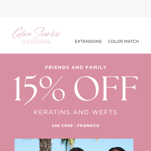 Ends tomorrow! 👛 15 % OFF Friends and Family Sale