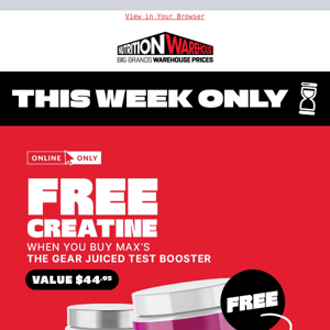 Get Creatine At No Extra Cost 😮 This Week Only!