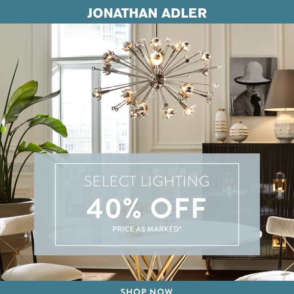 LIMITED TIME ONLY: 40% Off Select Lighting