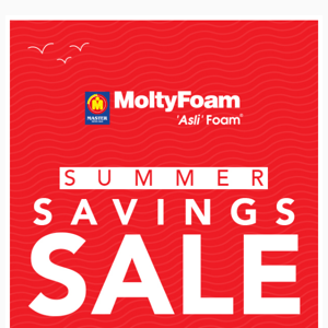 MoltyFoam Summer Savings sale is now LIVE!