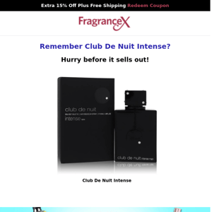 Price Alert! Club De Nuit Intense is almost gone