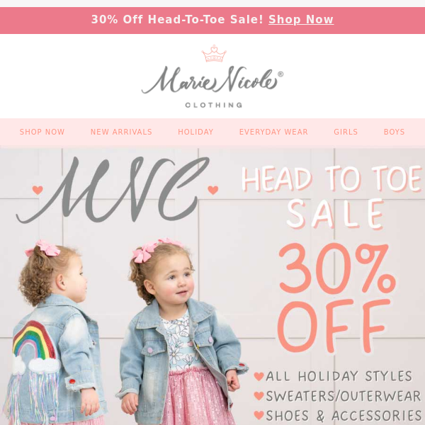 30% Off From Head-To-Toe Right Now 🎀👟