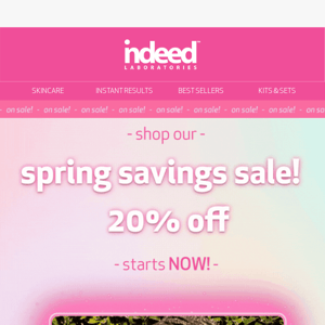 🌸Spring Into Savings: 20% Off All Your Favorite Skincare Essentials!