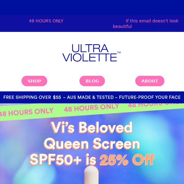 25% off Queen Screen SPF50+ 🧡