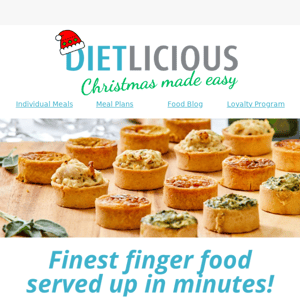 Satisfy hungry guests with delicious finger food 🎄