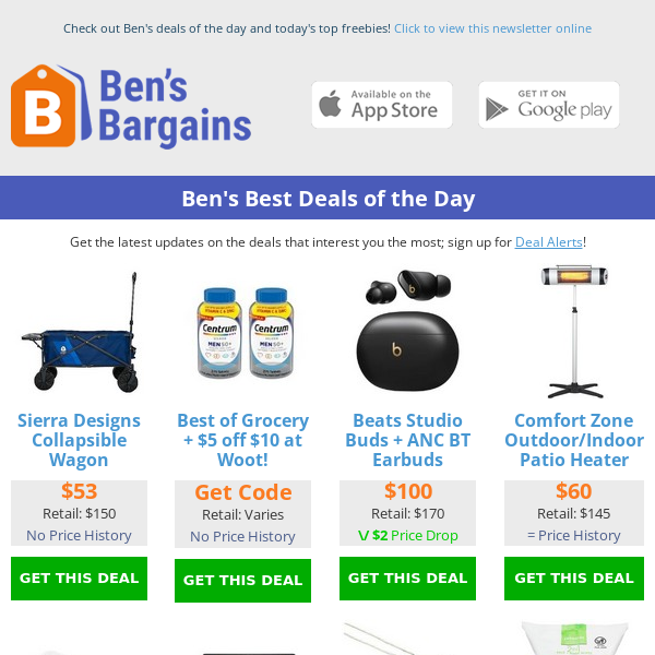 Ben's Best Deals: $100 Beats Studio Buds+ - $60 Patio Heater - $70 Weber Smart Grill Hub - $53 Sierra Wagon