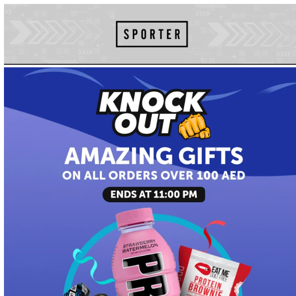 The Knockout Offers End Tonight 👊 Free Gifts Worth up to AED 175