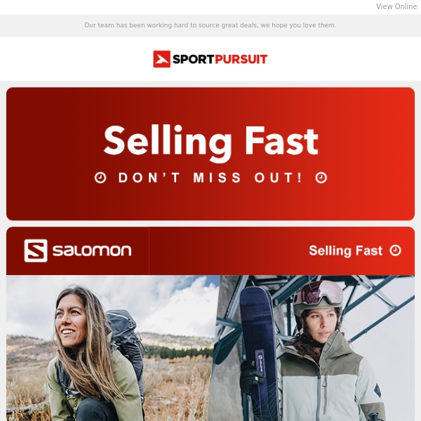 Salomon - Blink and You'll Miss It - Sport Pursuit