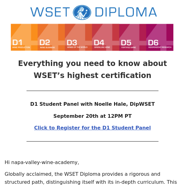 The Significance of the WSET Diploma - Live Student D1 Panel