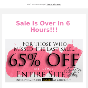 Sale Is Over In 6 Hours!!!!!!