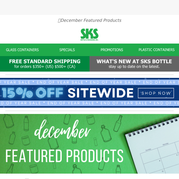 🗓 Take 15% Off December's Featured Products + Everything Else Sitewide!