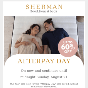 Afterpay Day Is On Now!