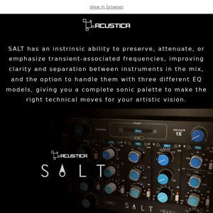 A closer look at SALT EQ models.