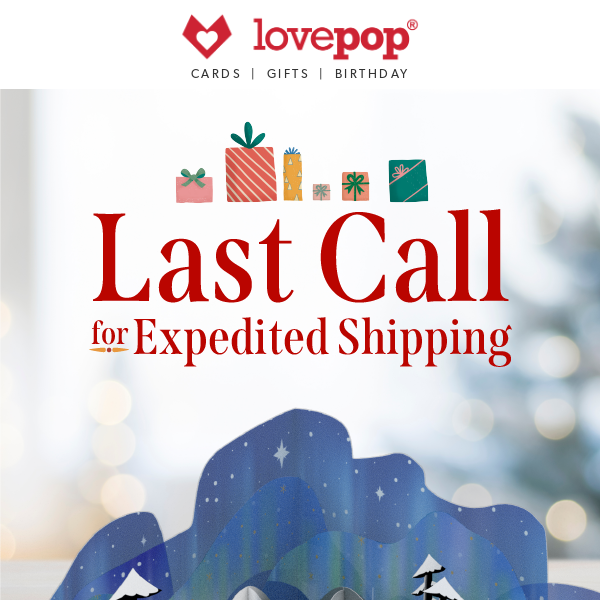 Expedited shipping for Christmas ends soon! 🎄🎁