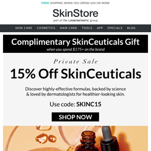 VIP Access: Save 15% on SkinCeuticals