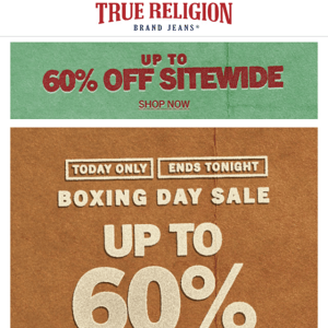 Up To 60% Off Boxing Day SALE