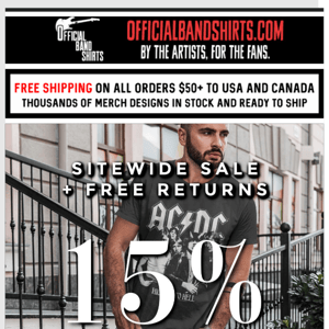🔥 Rock Shirt Deals + 15% Off & Free Shipping 🤘