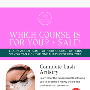 Which course is for you? + SALE!