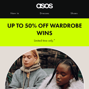 Up to 50% off wardrobe wins 🏆